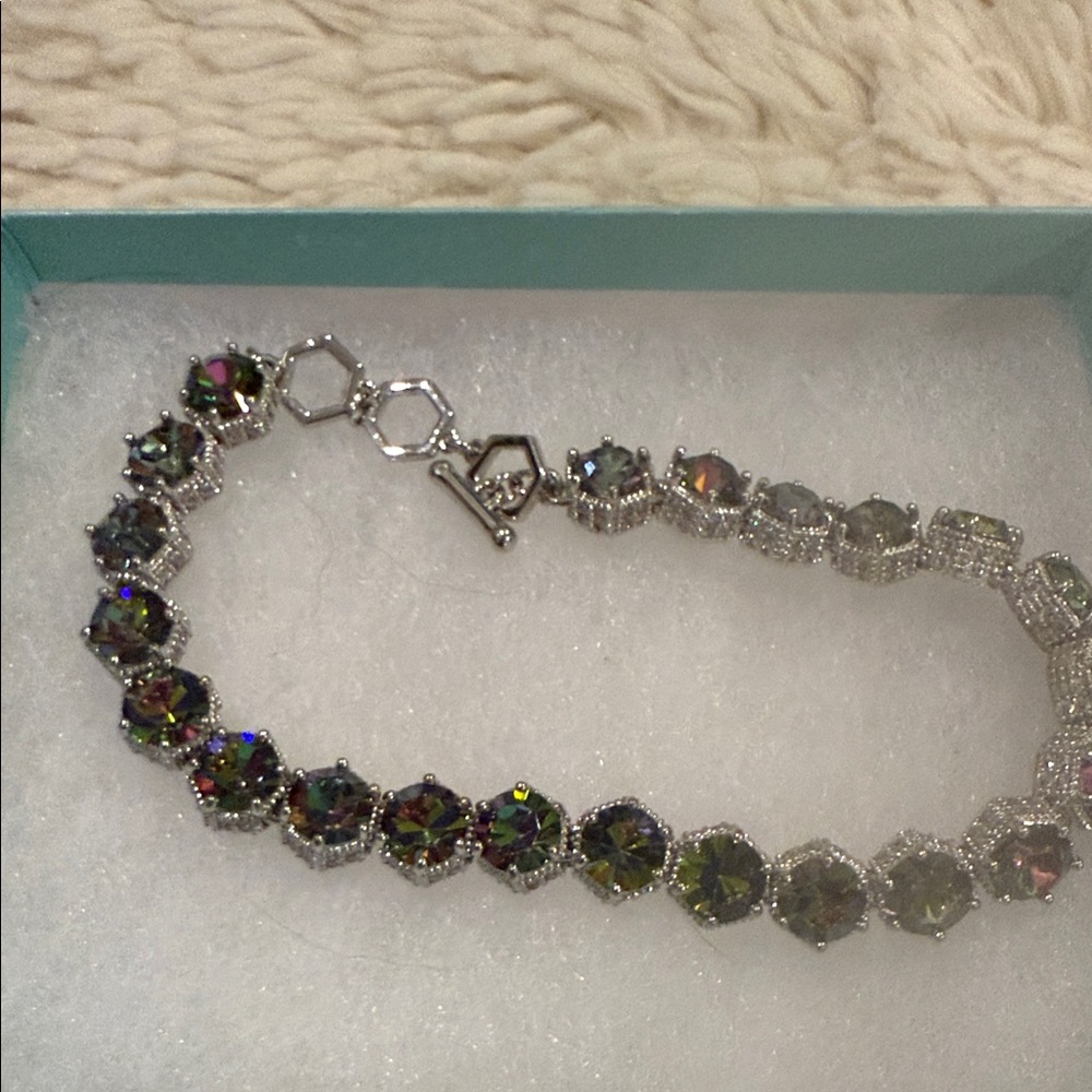Park Lane purple Iridescent impression Bracelet with matching earnings